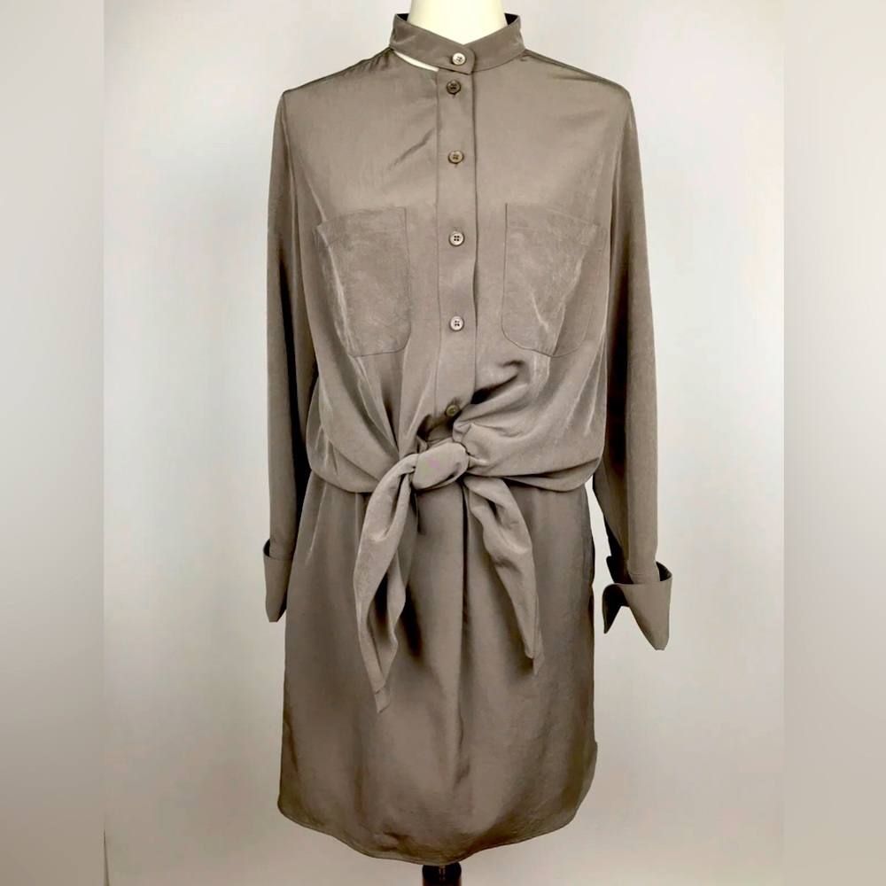 Carven dress size 8 / 40 with tie waist and cool neck detail